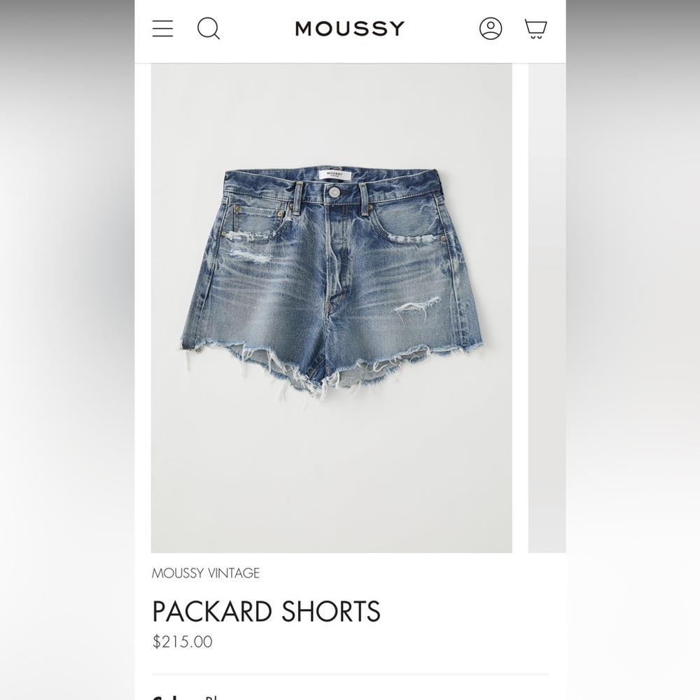 Moussy packard short size 25